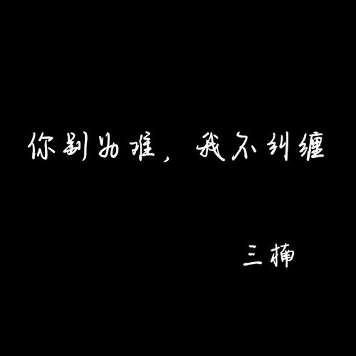 你别为难，我不纠缠