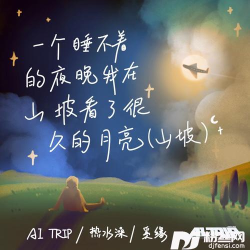 一个睡不着的夜晚我在山坡看了很久的月亮山坡