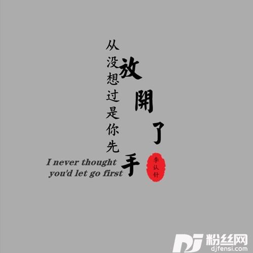 从没想过是你先放开了手